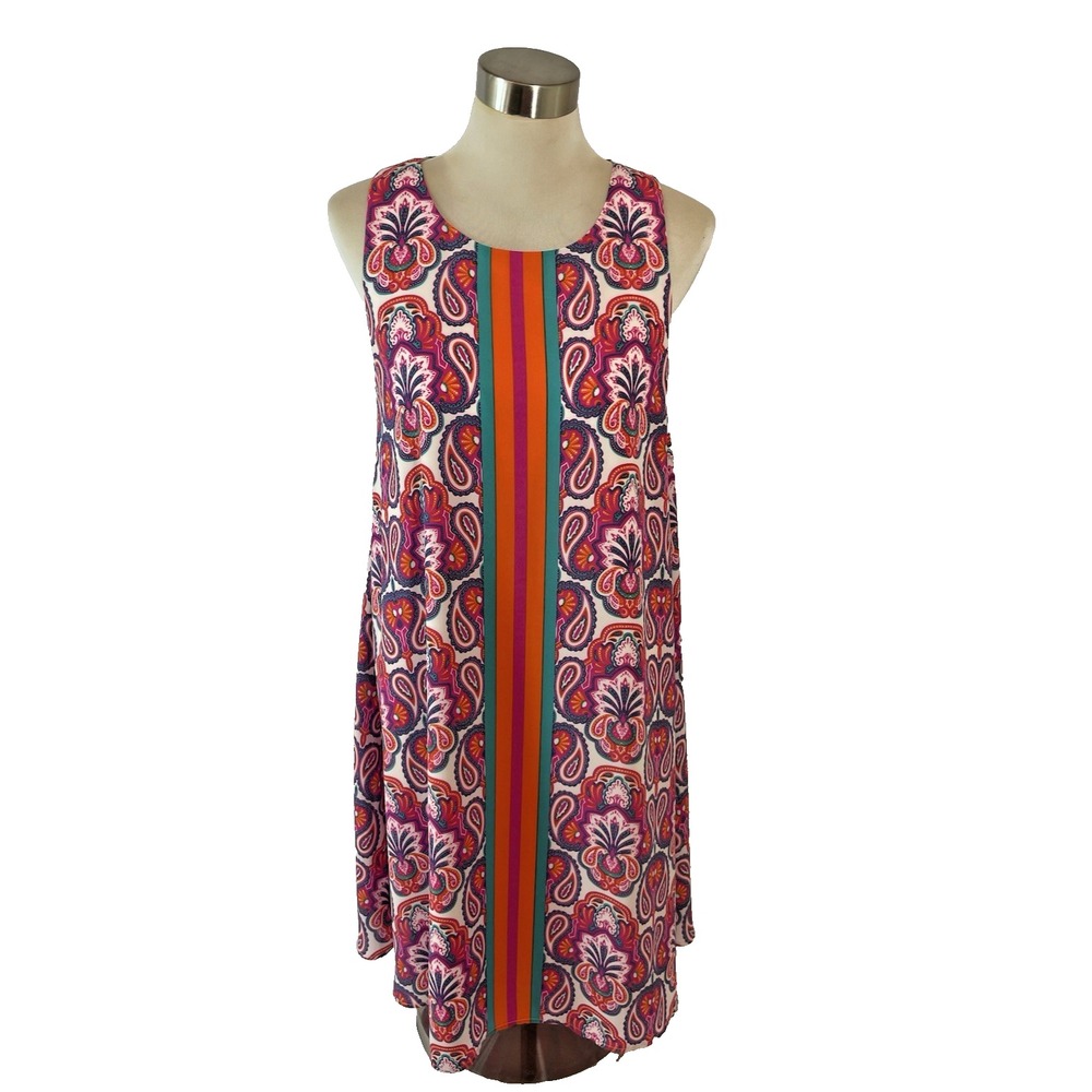 Hatley Women's Sz L Bright  Sundress‎ Lined Sleeveless Colorful Flowy Dress